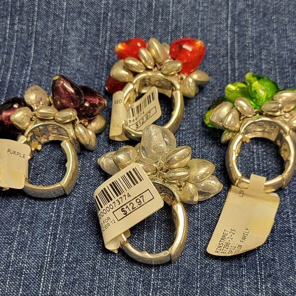 Rinstrmet Beautiful hearts stretch band rings